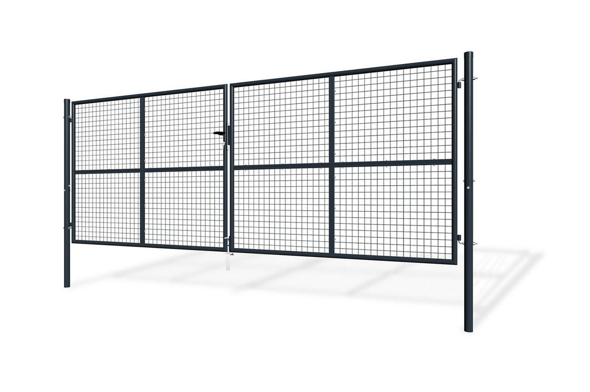 ZAUNTOR Olga Grau 4m H.150cm - Grau, Metall (406/156cm) - Casanoov