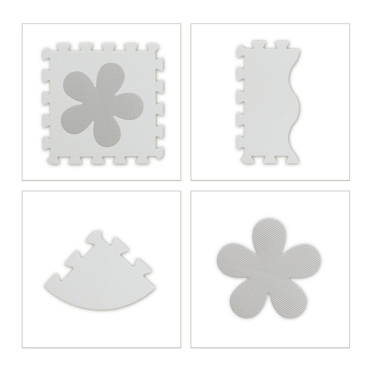 52-TLG.PUZZLEMATTE - Grau, Kunststoff (31.5/31.5cm) - Relaxdays