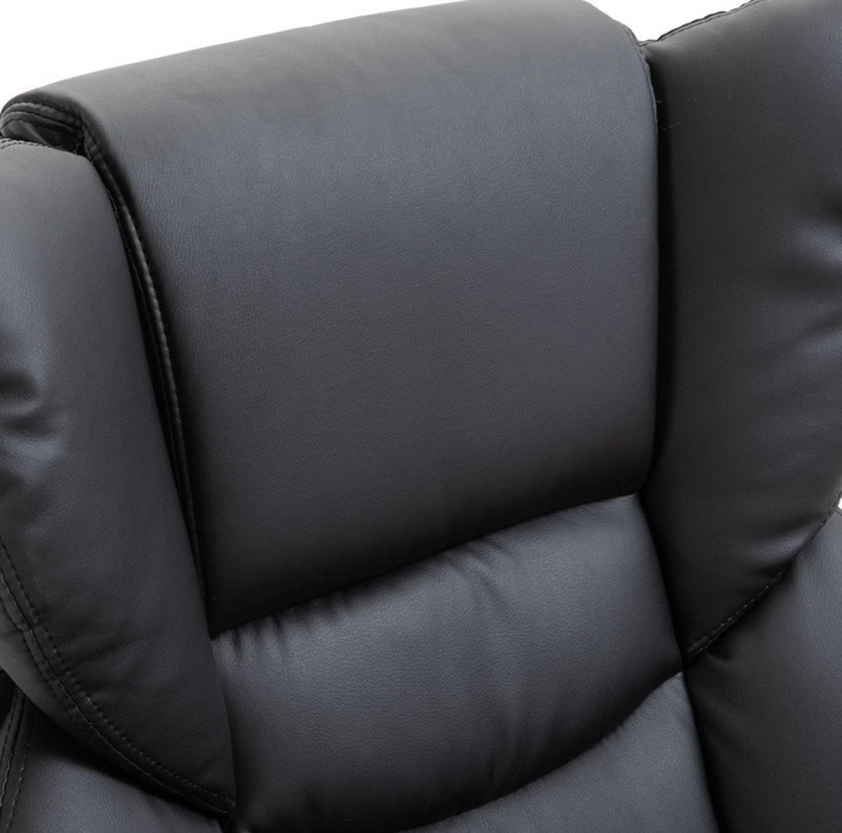 RELAXSESSEL 79/101/82 cm Schwarz aus Kunstleder mit Massagefunktion - Schwarz, Kunststoff (82/101/79cm) - OKMYHOME