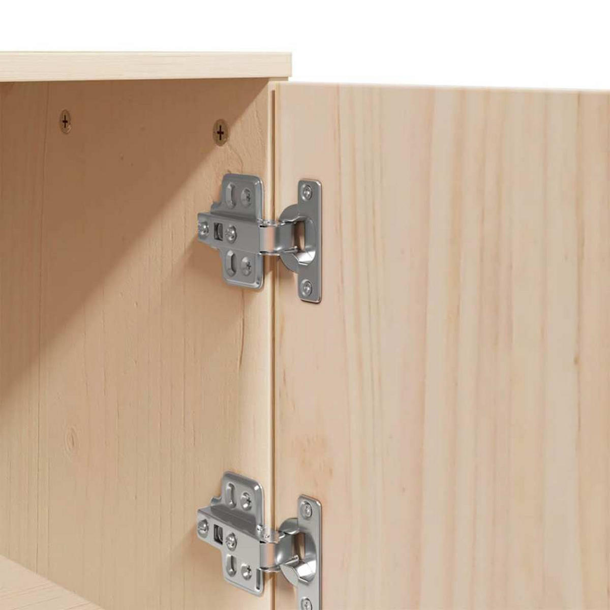 HIGHBOARD mit 6 Türen 67/40/108,5 cm aus Massivholz Kiefer - Naturfarben, Holz (67/108.5/40cm) - vidaXL