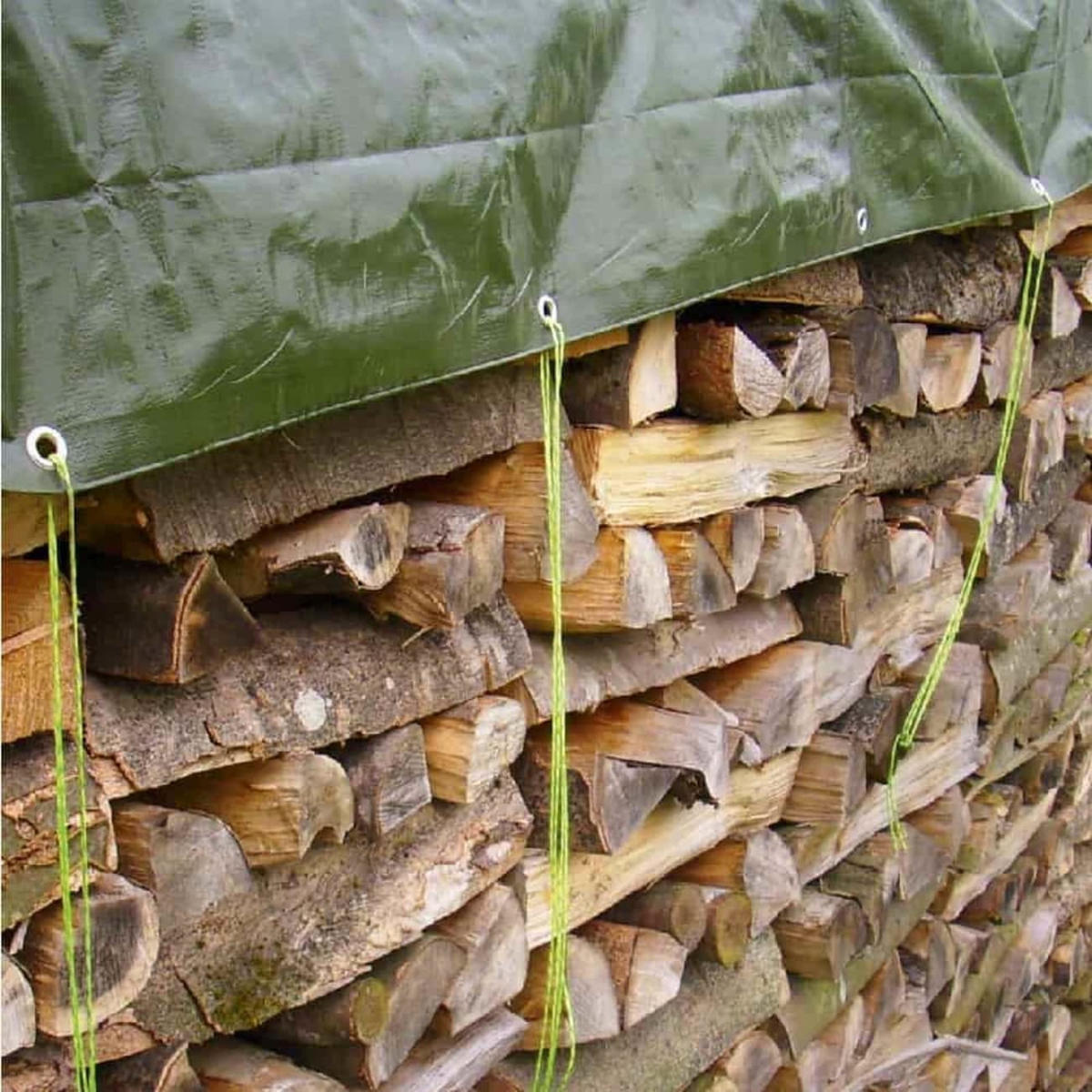 SCHUTZPLANE 210g/m², 8x14m, grün - Dunkelgrün, Kunststoff (30/15/10cm) - BONI-SHOP