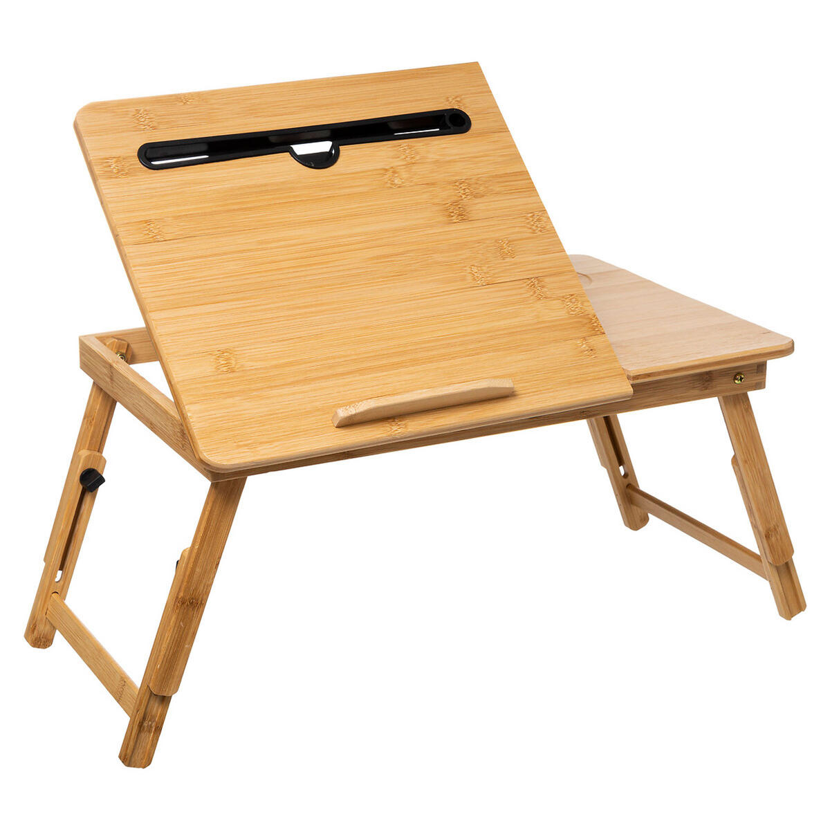 SERVIERTABLETT mit ausklappbaren Beinen, Bambus, 54 x 34 cm - Beige, Holz (5.5/35/55cm) - 5five Simply Smart