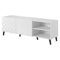 TV-LOWBOARD Abeto 150 - Schwarz Hochglanz/Schwarz, Holzwerkstoff/Kunststoff (150/52/42cm) - MIRJAN24