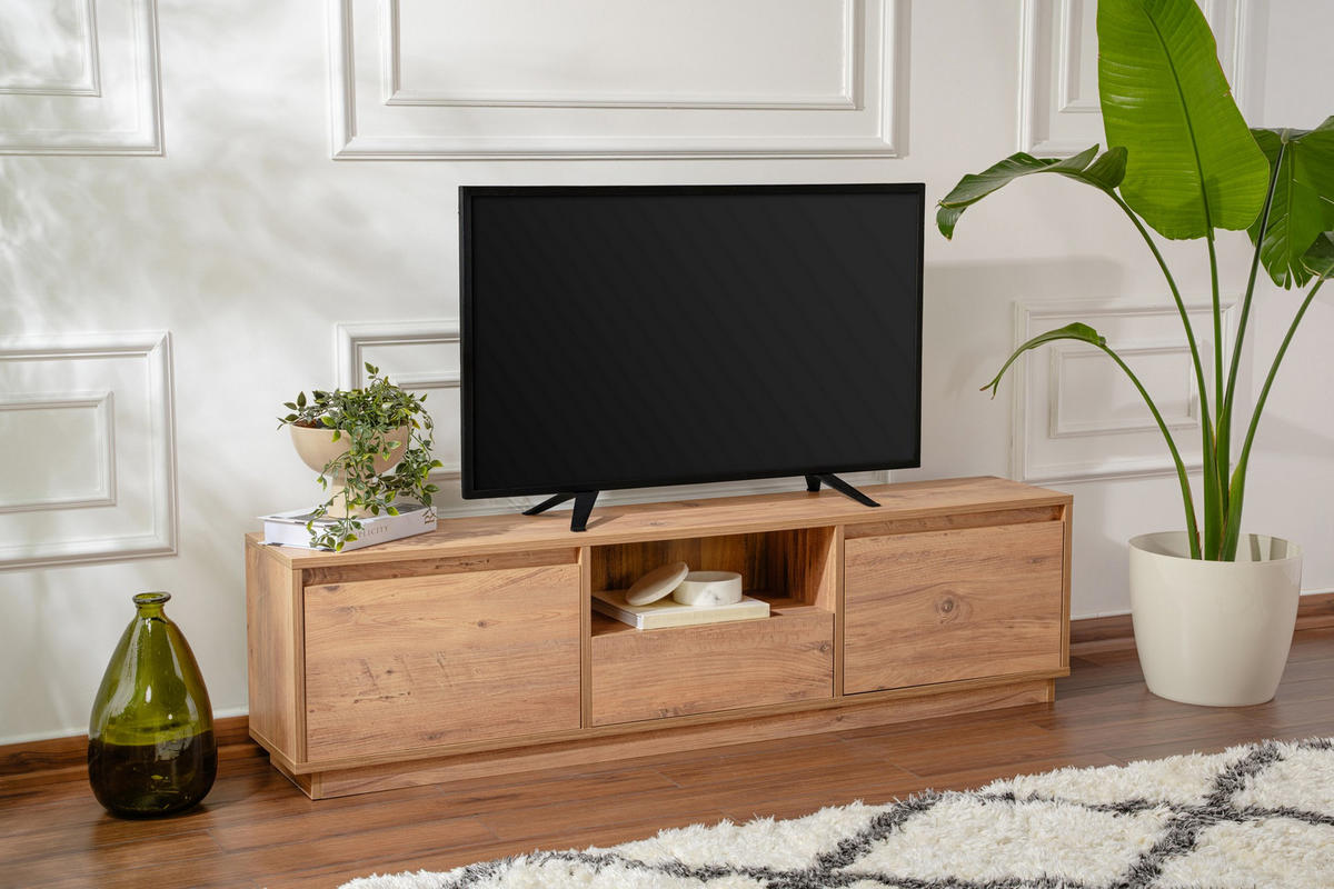 TV-MÖBEL Vanguard Kiefer Atlantik - Braun, Holz (160/42/29cm) - Habitat Garten