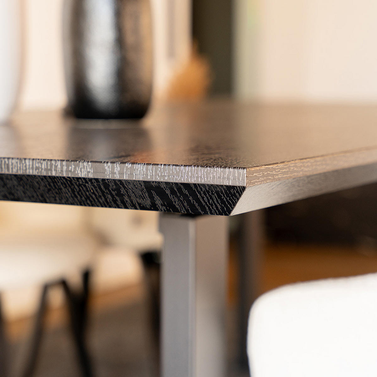 ESSTISCH ECKIG AVENCIA - Dark Oak, 200 x 100 cm - Schwarz, Holz (160/100/4cm) - Home Deluxe