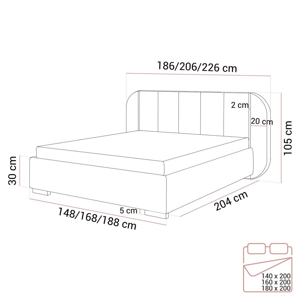 BETT AMARA SILVER 160x200 gepolstert mit Stauraum und Lattenrost, Royal Velvet 170 - Beige, Textil - Lookway