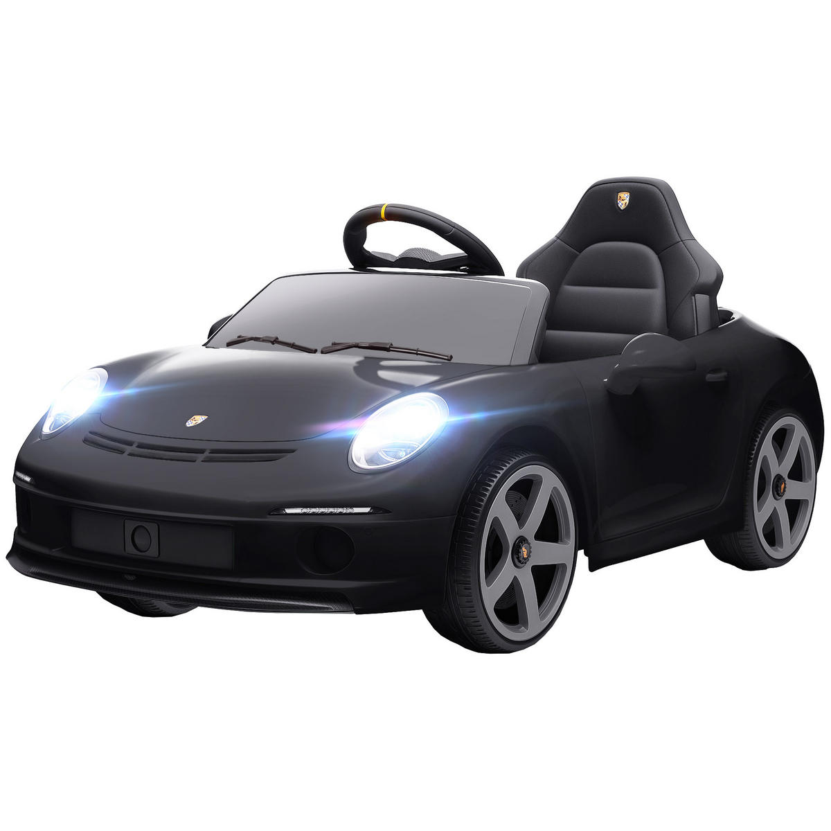 AUFSITZAUTO DE-06174 RUF GT lizenziert mit Fernbedienung Schwarz - Schwarz, Kunststoff/Metall (108/65.5/47cm) - ComfortXL