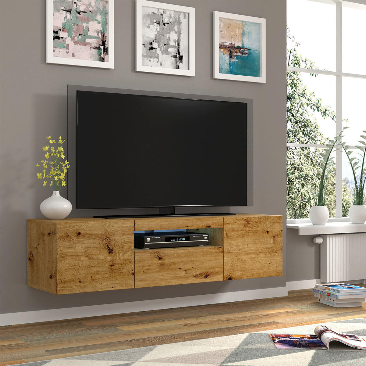 TV STOLÍK Aurus Drevo - hnedá, kompozitné drevo (150/36/37cm) - Petits-meubles