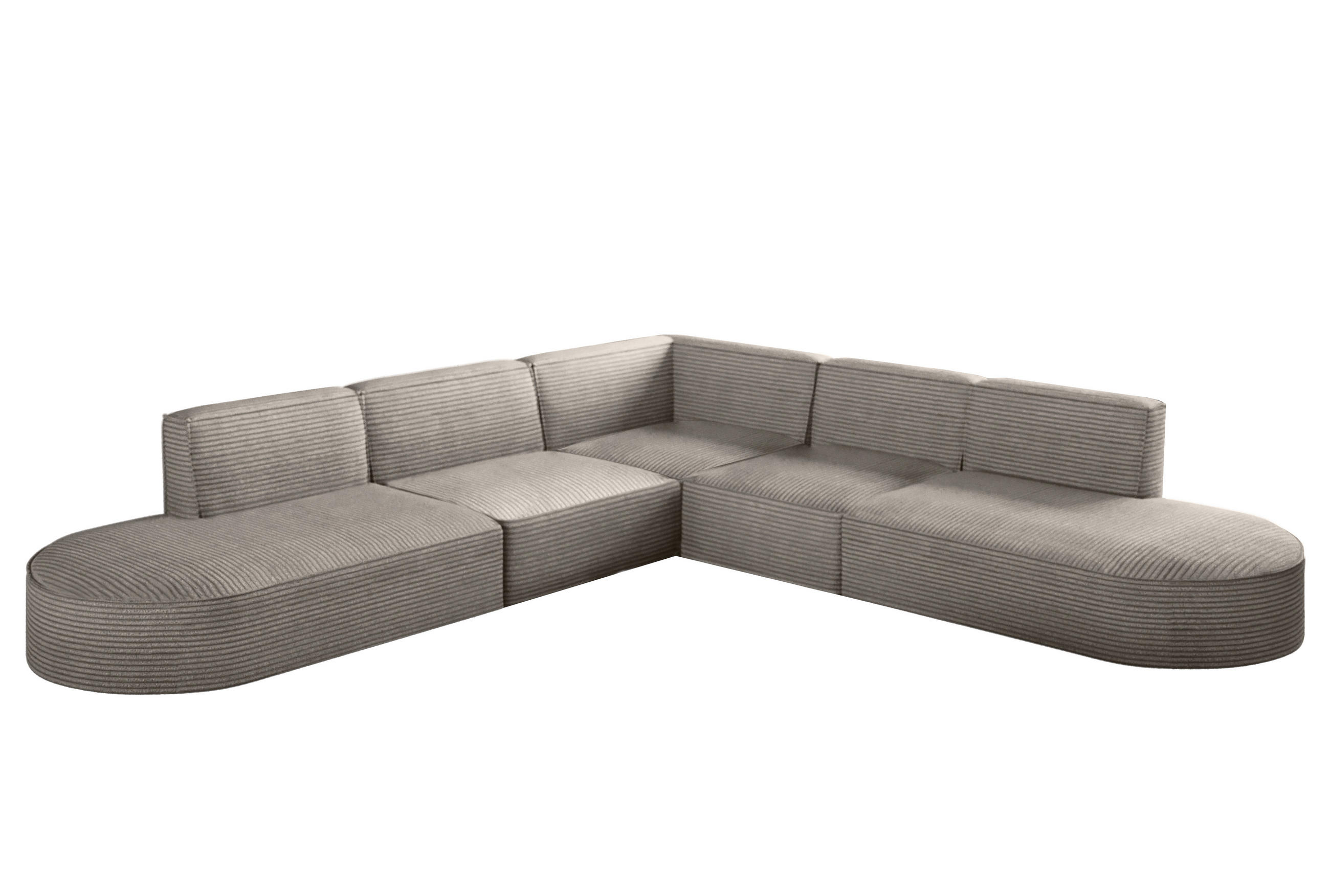 ECKSOFA Designer Corner MODENA stoff Poso, viele Farben Hellbraun - Hellbraun, Holzwerkstoff (285/285cm) - Kaiser Möbel