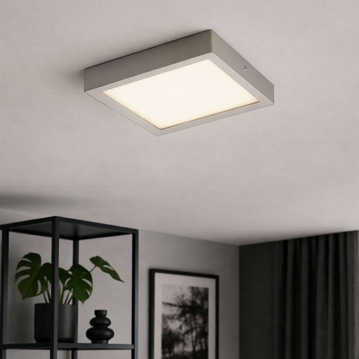 LED PANEL Tinus Silber Metall Acryl - Silberfarben, Metall (22.5/22.5/3.5cm)