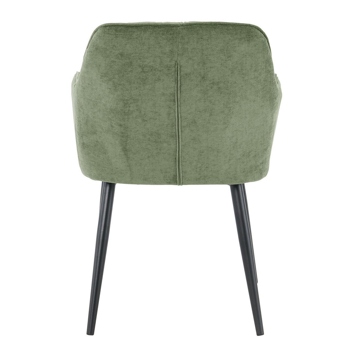 ARMLEHNENSTUHL - Bouclé / Eisen, 2er-Set - Grün, Metall (49/85/59cm) - home24