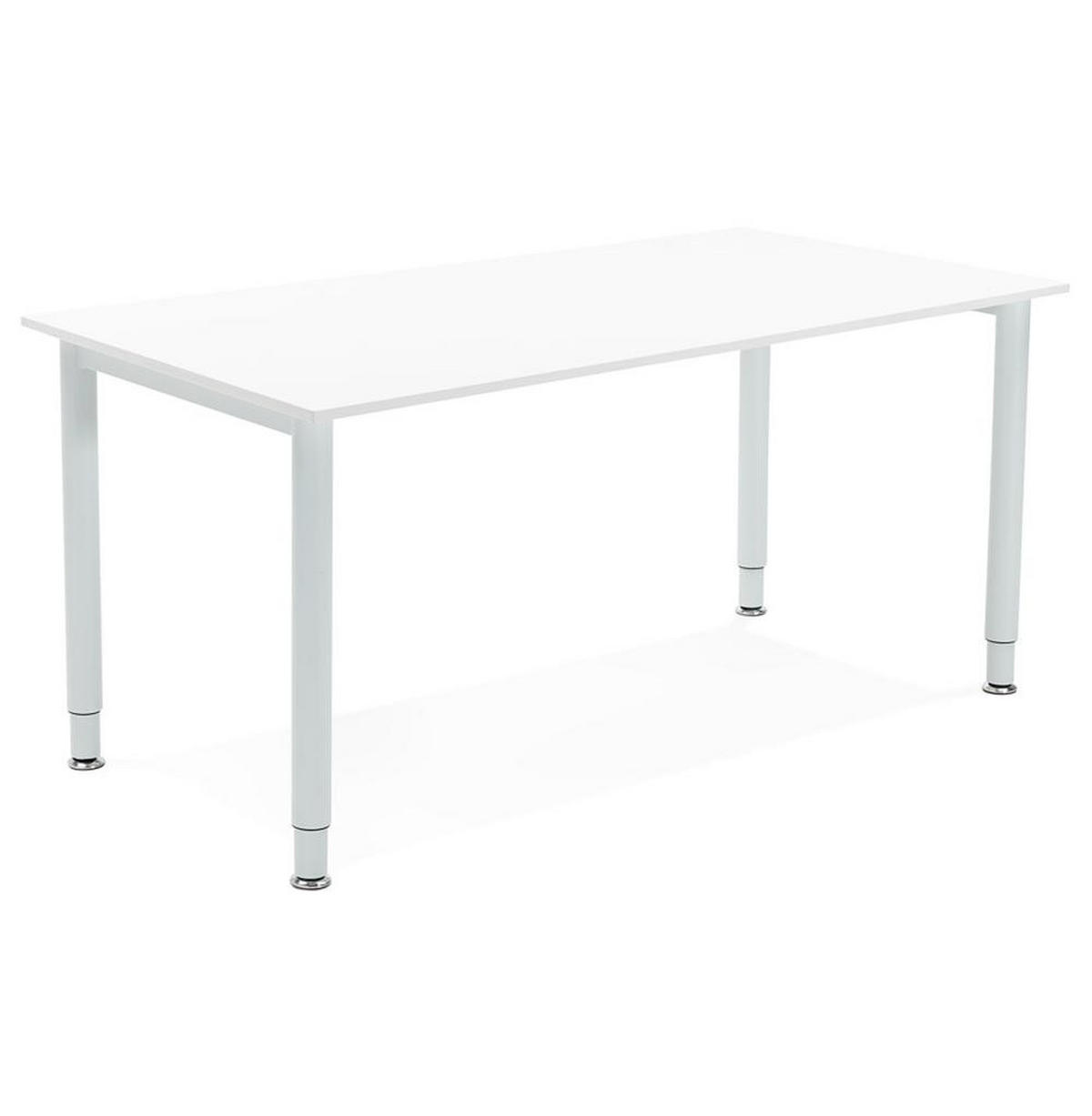 SCHREIBTISCH Modern Ergonomisch Mit Metallgestell LUMIRA, Weiß 160x80x75 cm - Weiß, Holz/Metall (80/160/75cm) - KADIMA DESIGN