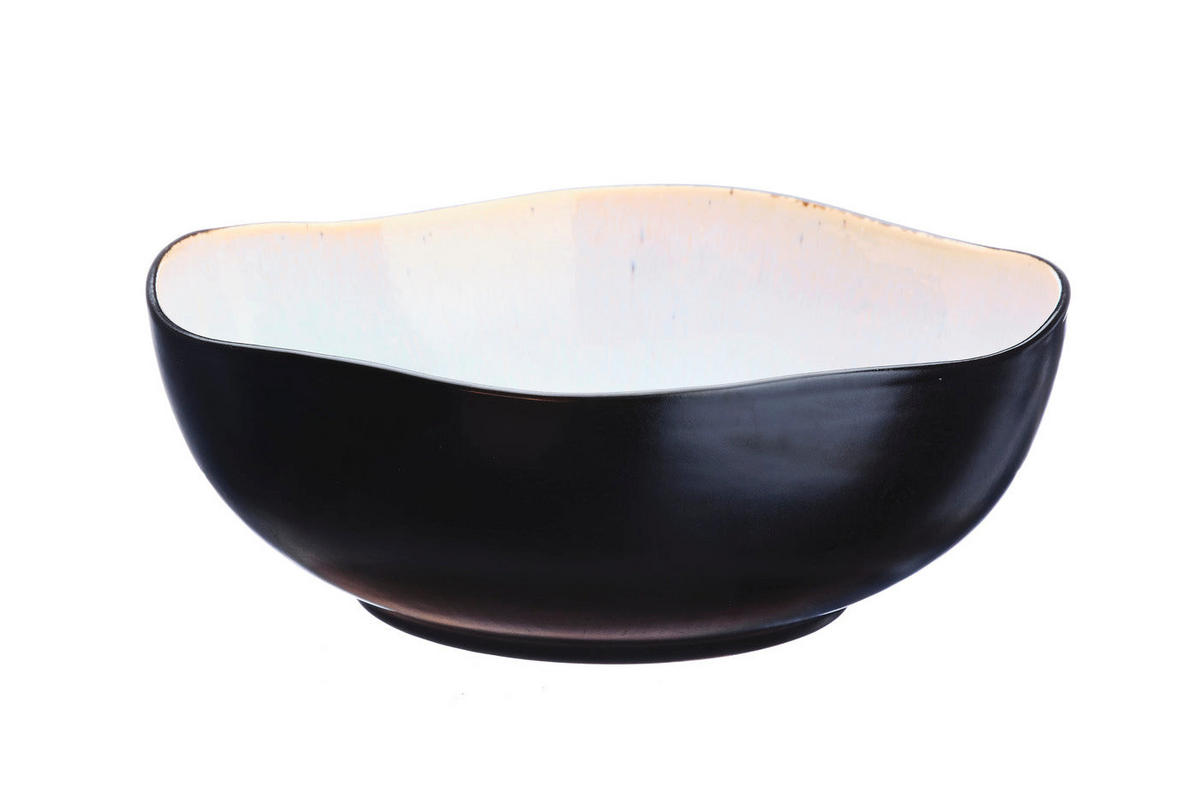 SALATSCHALEN Iris Ø24cm und Ø28,5cm - 2er-Set - Elfenbeinweiß - Weiß, Keramik - Björn