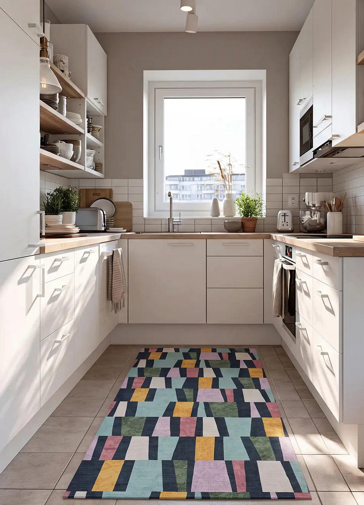 KÜCHENTEPPICH Mehrfarbig Ricci 52/200 cm - Multicolor, Kunststoff/Textil (52/200cm) - Atticgo