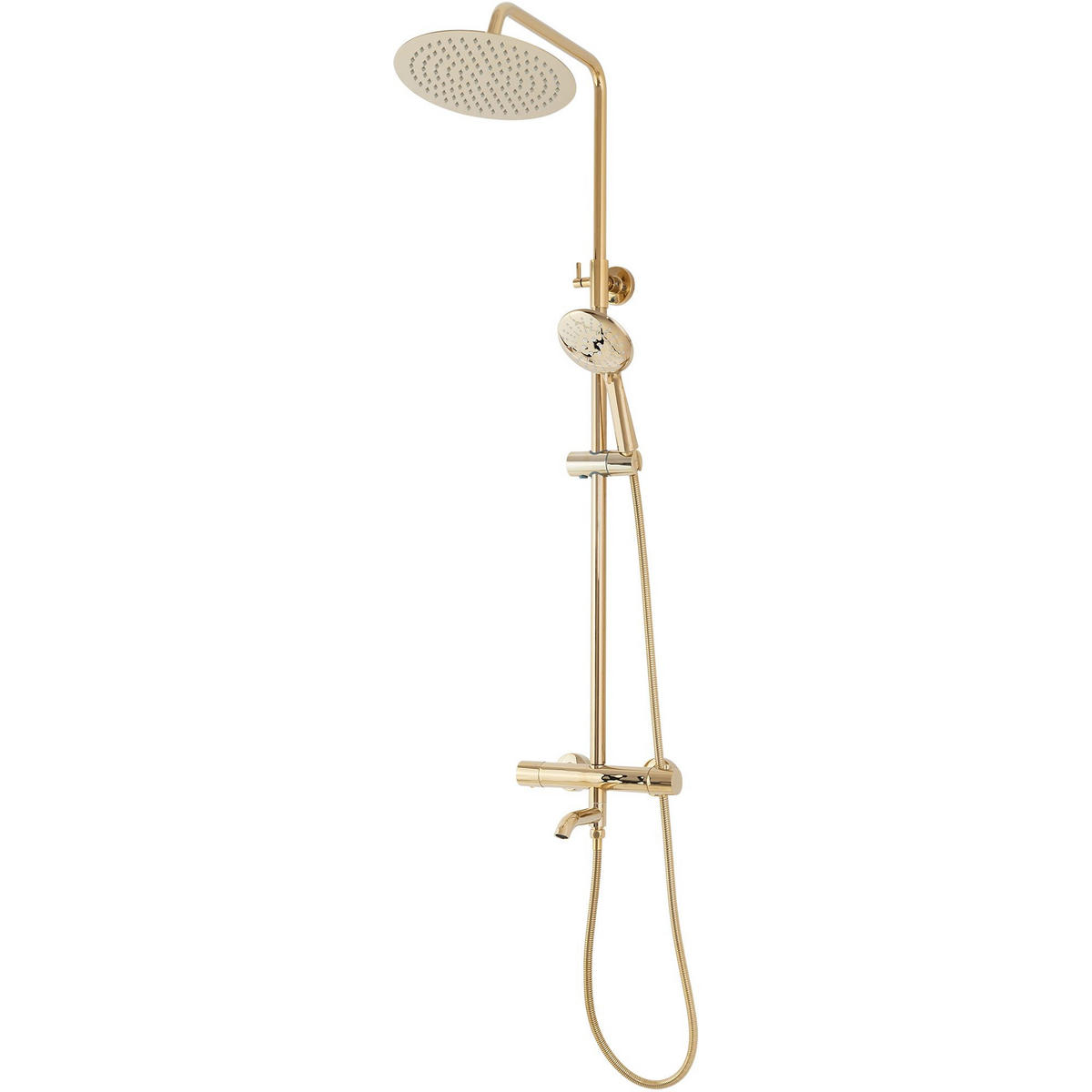 THERMOSTAT Duschset Rea Lungo Gold - Goldfarben, Metall (26.5/117/45cm) - REA