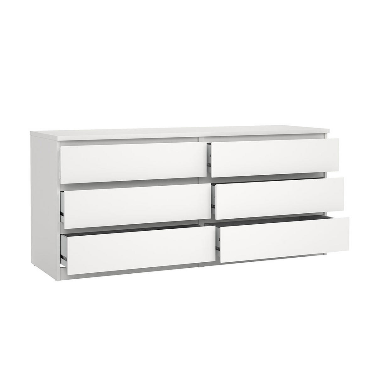 KOMMODE, Naia, Weiß, Holzwerkstoff, 154 x 50 x 71 cm - Weiß, Holzwerkstoff (154/71/50cm) - ebuy24
