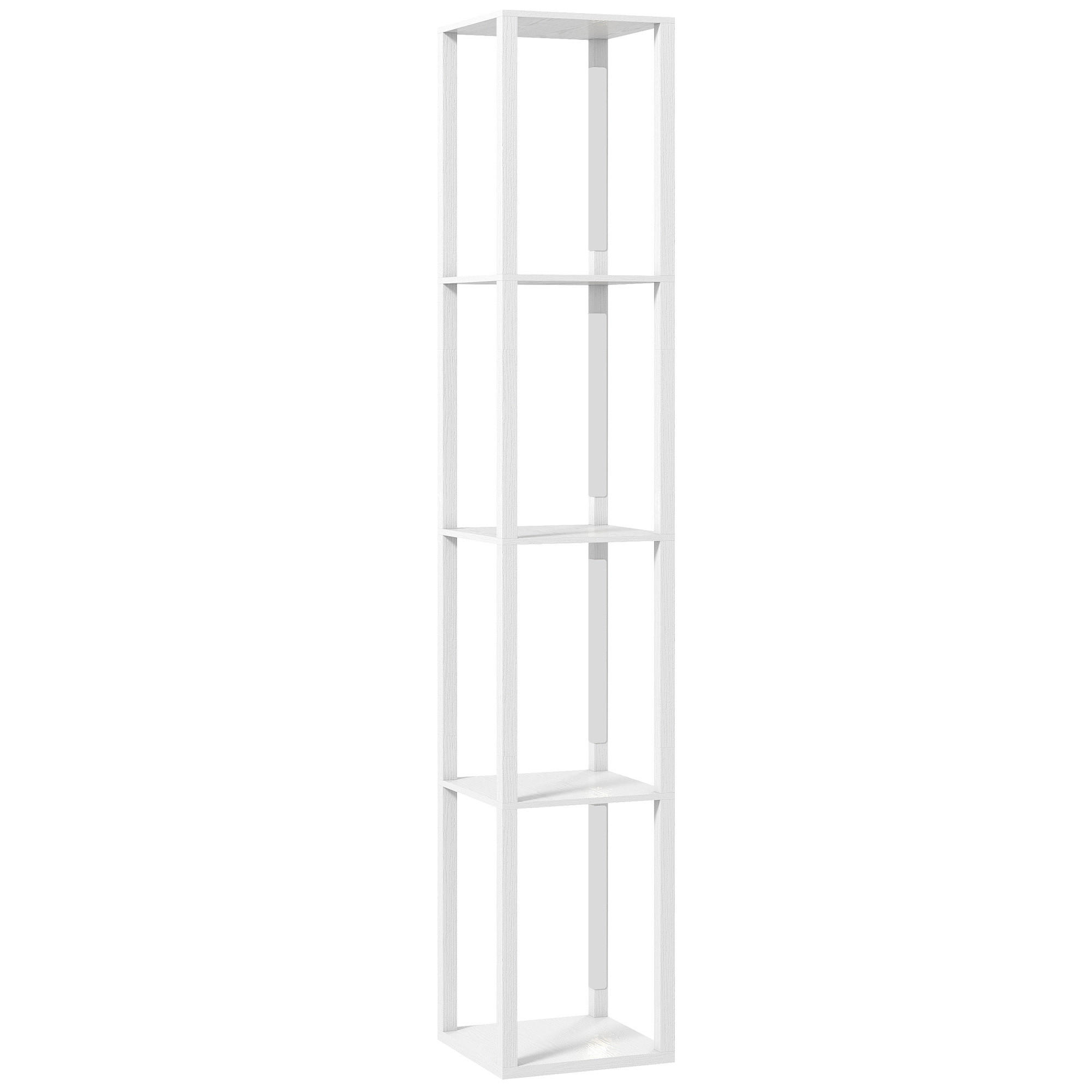 STEHLAMPE MDF Kunststoff Weiß - Weiß, Holzwerkstoff (29/29/163cm) - HOMCOM
