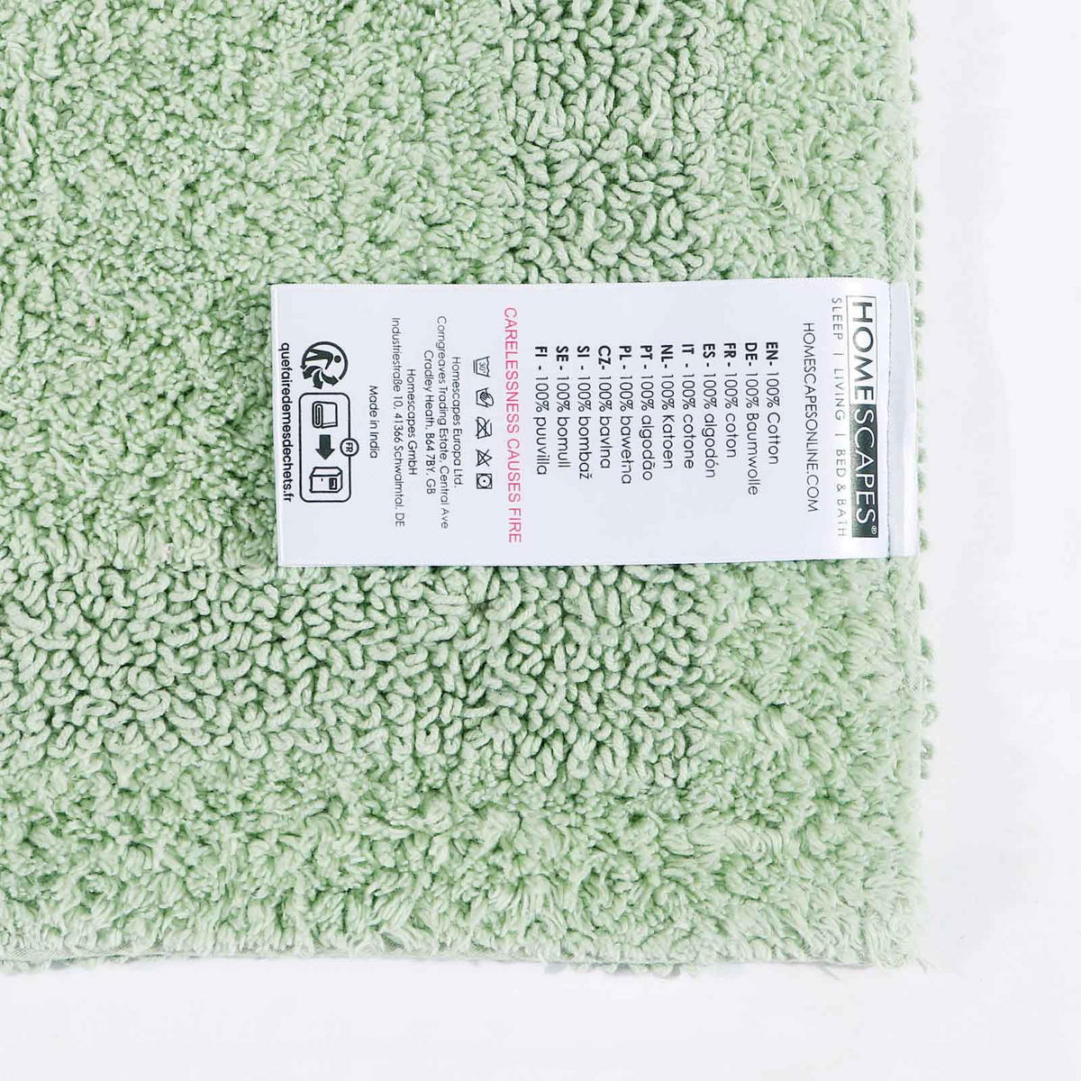 BADGARNITUR 2-teilig, Badematte & WC-Vorleger, wendbar - Salbeigrün, Textil (50/80cm) - Homescapes