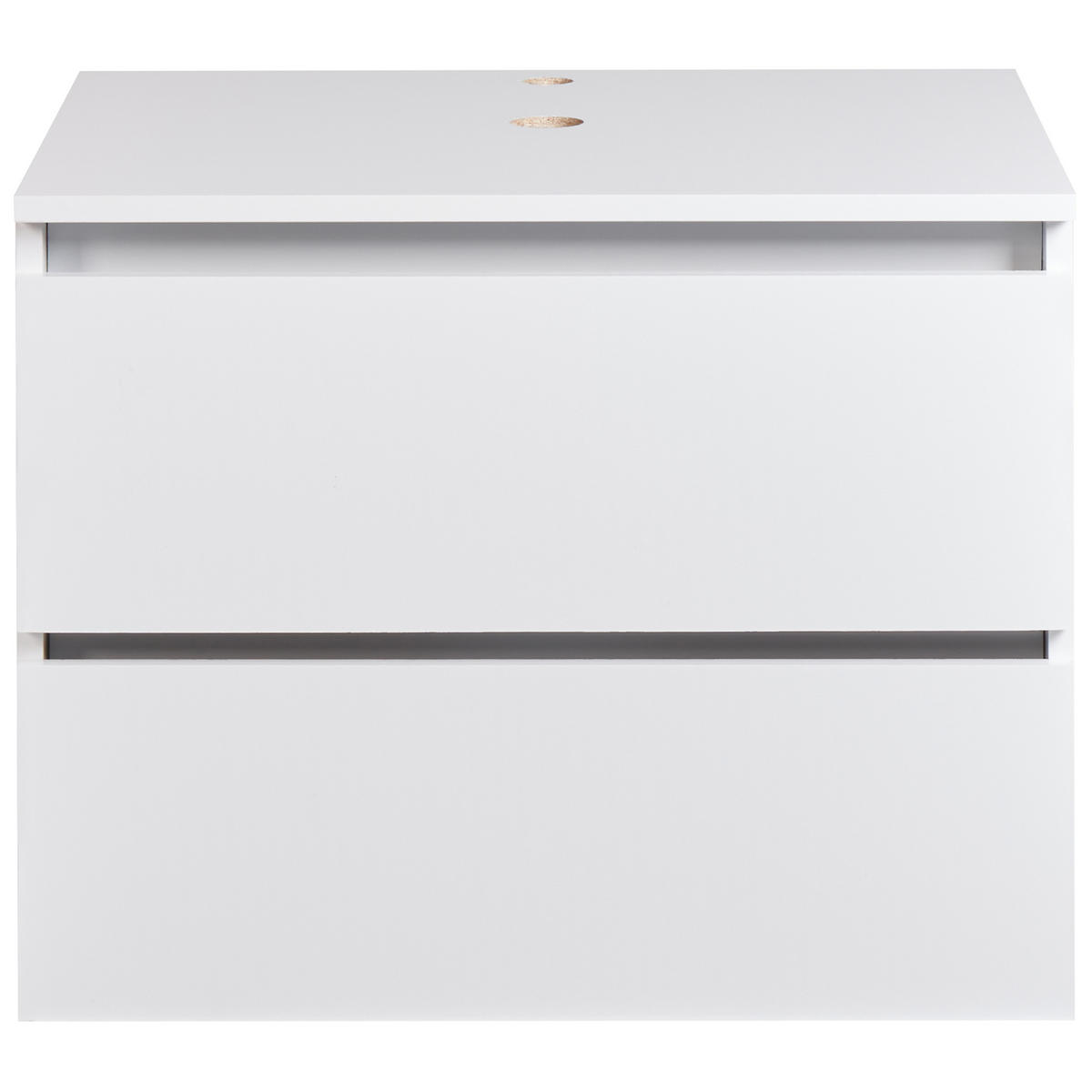 WASCHBECKENUNTERSCHRANK wandmontiertk 60 cm Weiß Serra - Weiß, Holzwerkstoff (60/47/47cm) - Beliani