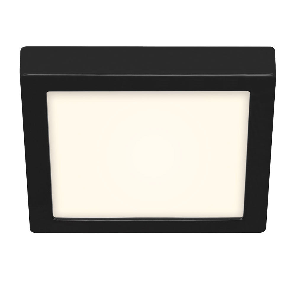 LED DECKENLEUCHTE Schwarz Quadratisch - Schwarz, Metall (22.5/22.5/3.2cm) - Briloner