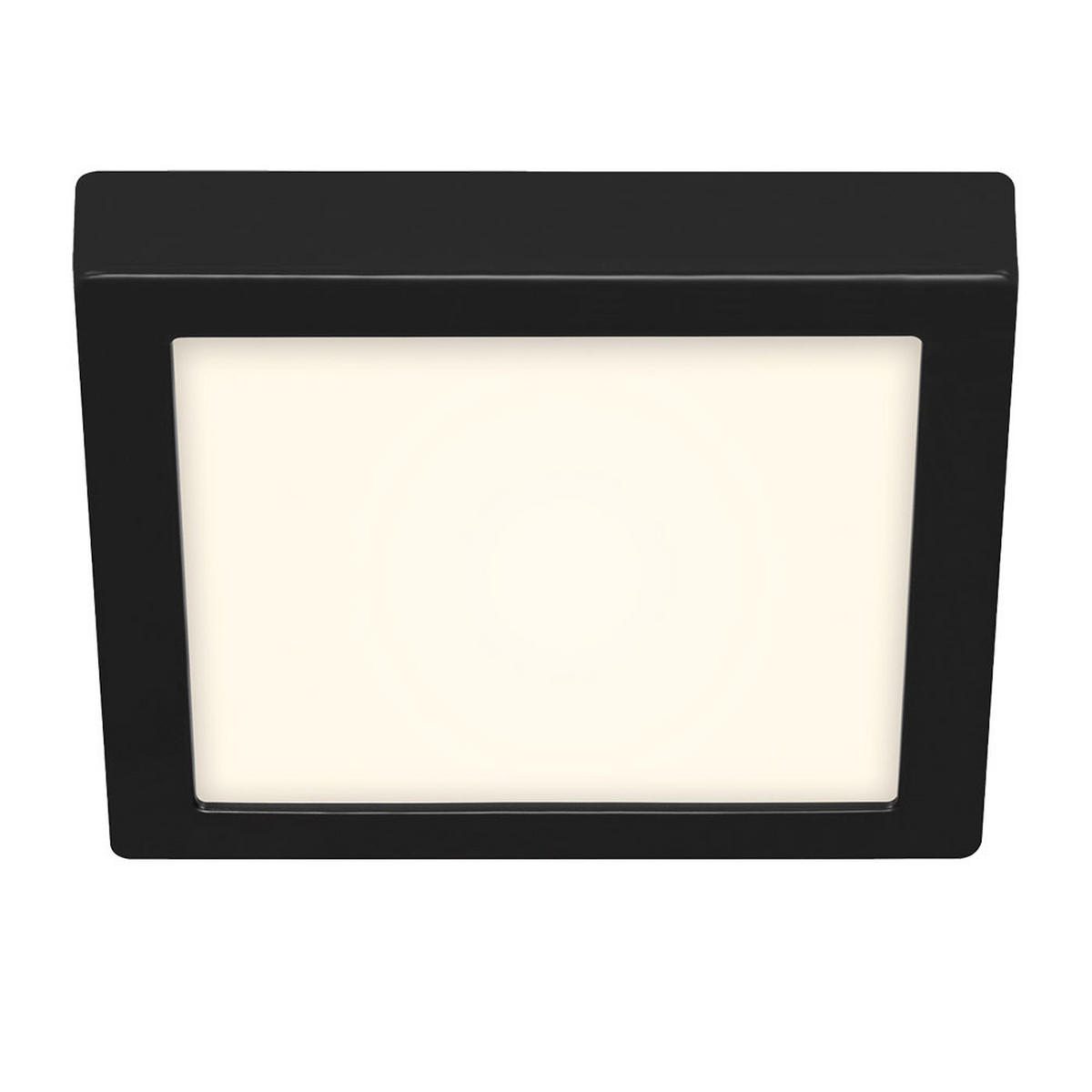 LED DECKENLEUCHTE Schwarz Quadratisch - Schwarz, Metall (22.5/22.5/3.2cm) - Briloner