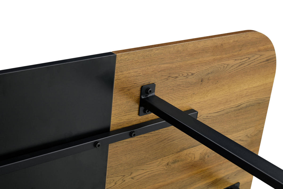 ESSTISCH Naturholzoptik Schwarz 153/100/79 cm - Schwarz, Holz (100/152.9/78.74cm) - PANGIVO