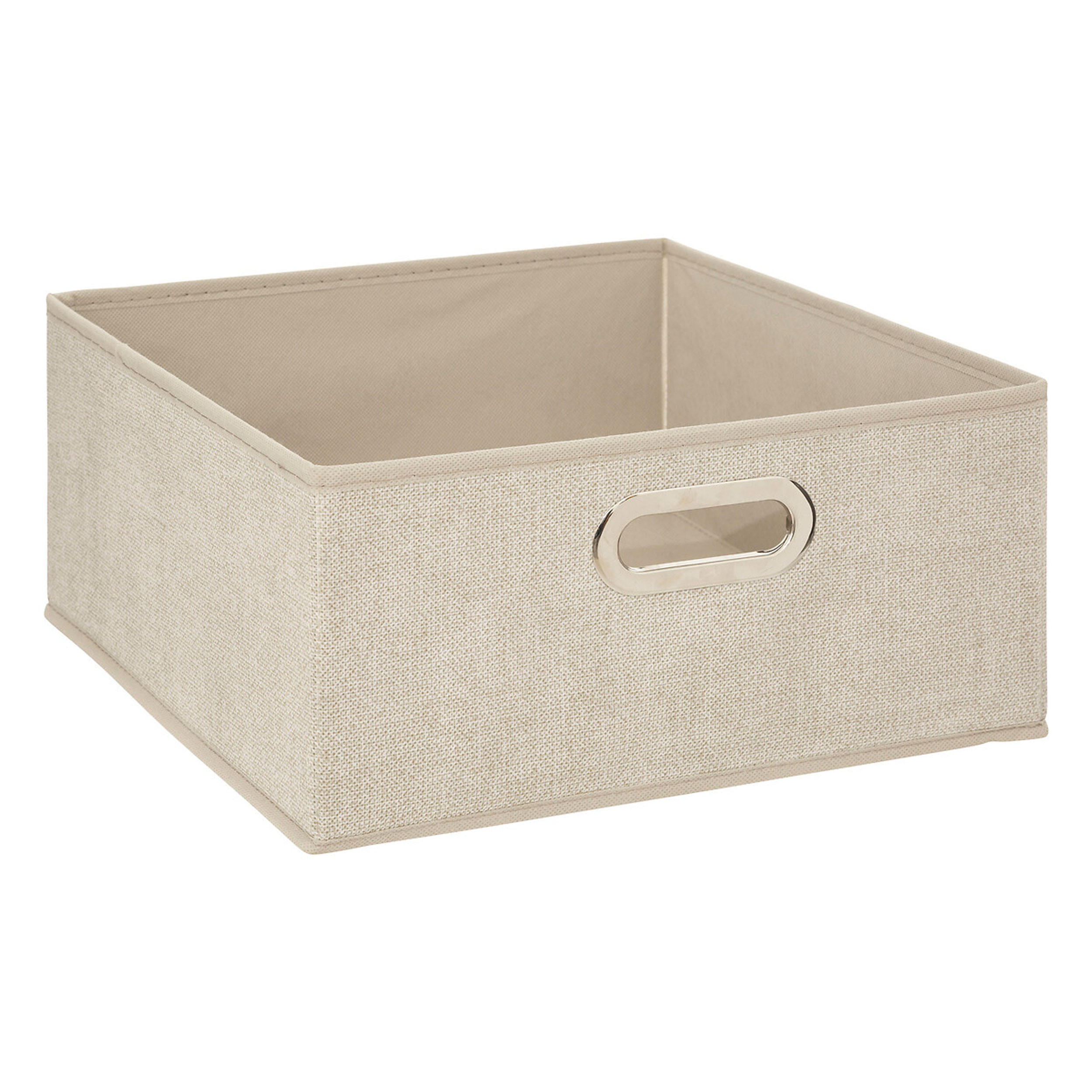 AUFBEWAHRUNGSKORB Mix N Modul, Pappe, PP-Kunststoff, Beige meliert, 31 x 15 cm - Beige, Papier (31/15/31cm) - 5five Simply Smart