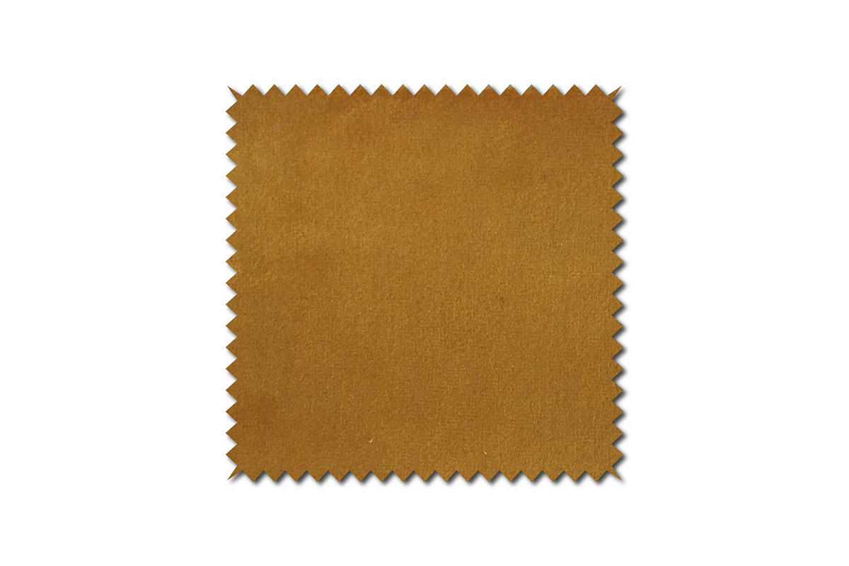 HOCKER LOTTE Gelb Velvet - Gelb, Textil/Metall (57/44/52cm) - KAWOLA