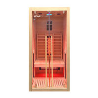 INFRAROTKABINE SONORA S - 90 x 90 cm für 1 Person - Naturfarben, Holz (90/190/90cm) - Home Deluxe