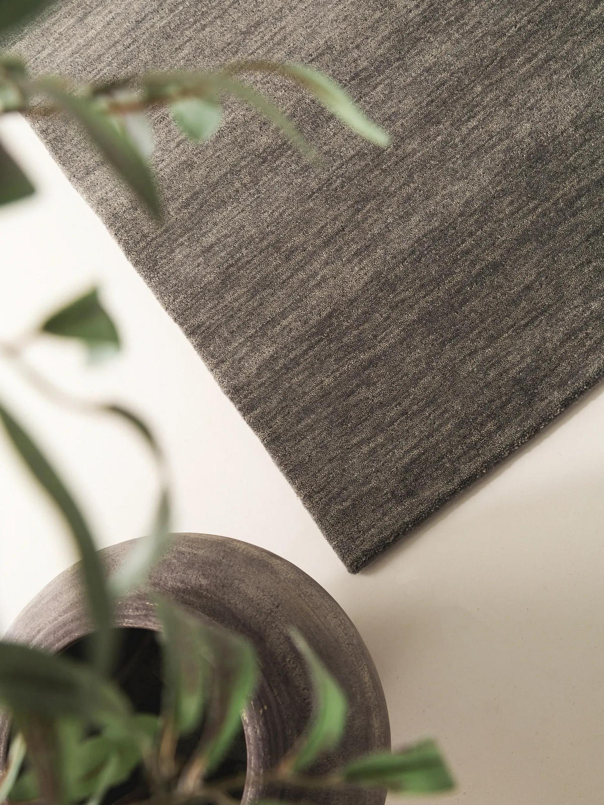 WOLLTEPPICH-LÄUFER Jamal Grau 80x250 cm - Grau, Textil (80/250cm) - benuta Nest