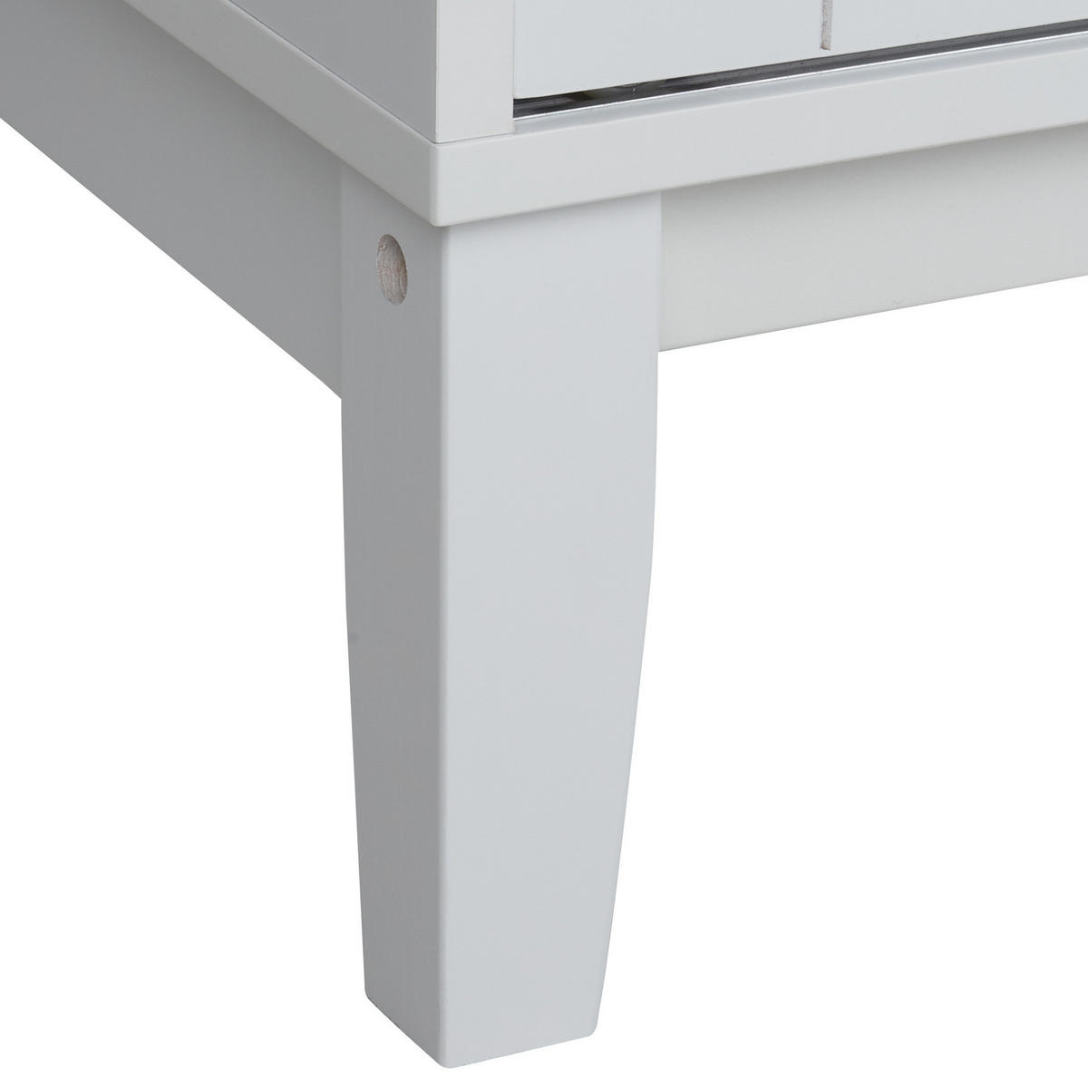 VITRINE mit Glastüren 80 cm Weiß Rumson - Weiß, Holzwerkstoff (80/183/40cm) - Beliani