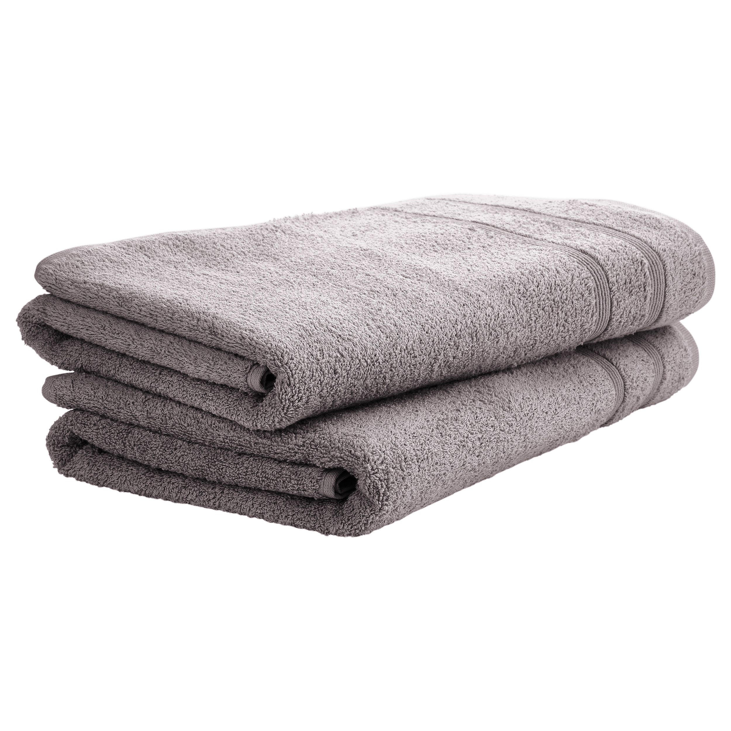 DUSCHTUCHSET Brooklyn - 2-teilig - 70x140 cm - Hellgrau - Hellgrau, Textil (70/140cm) - Uncover by Schiesser