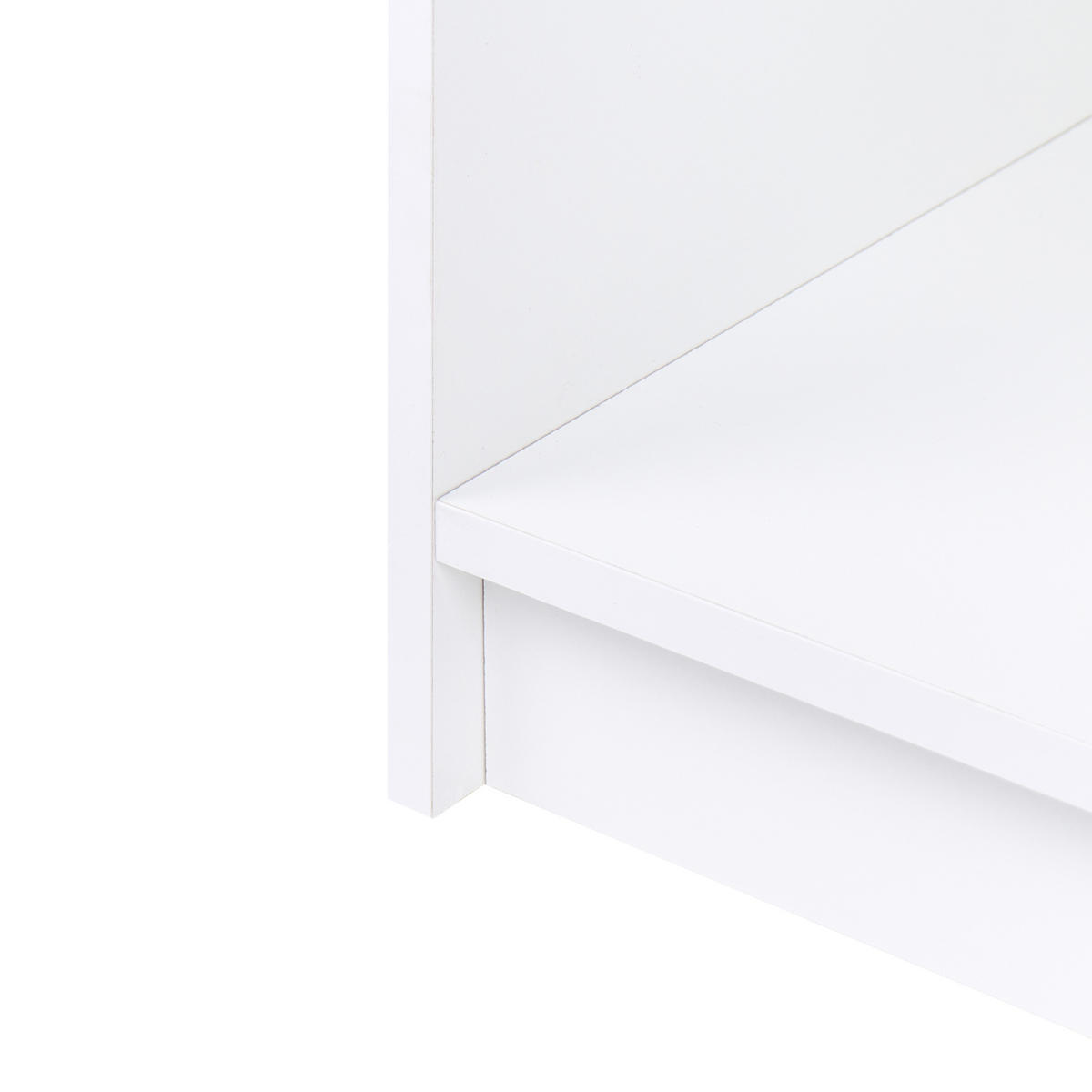 BÜCHERREGAL mit 3 Ebenen 117 cm Weiß Zehna - Weiß, Holzwerkstoff (40/117/40cm) - Beliani