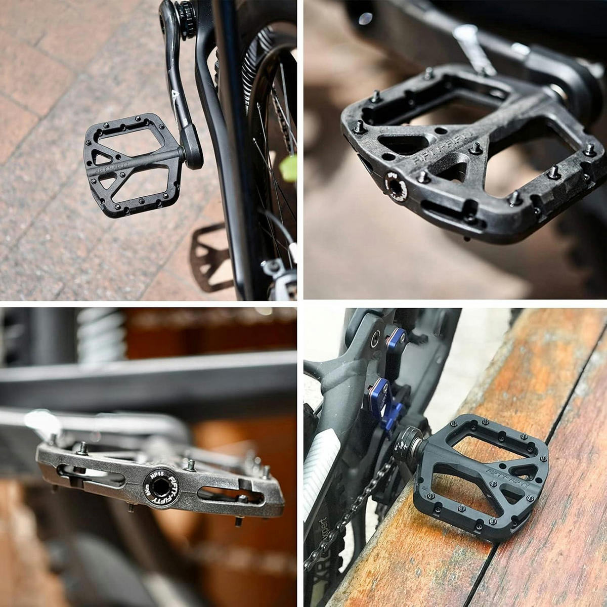 FAHRRADPEDALE Nylon Composite Schwarz - Schwarz, Kunststoff (10.4/1.5/10.6cm)