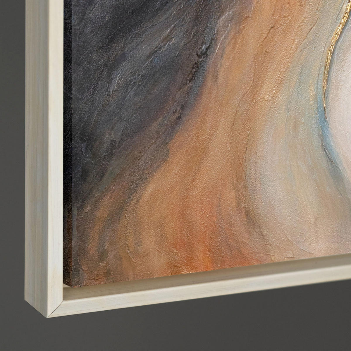GEMÄLDE Vergehen der Zeit Schattenfugenrahmen Beige 140x100 cm - Beige, Holz (140/100cm) - YS-art gallery