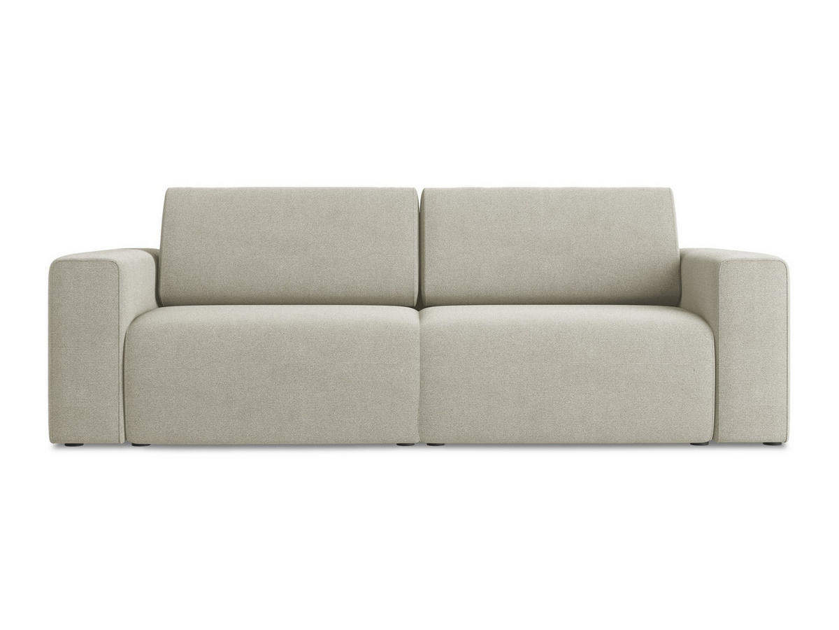 3-SITZER SOFA Strukturstoff Stoff Beige - Beige/Creme, Kunststoff/Textil (224/80/103cm) - Makamii