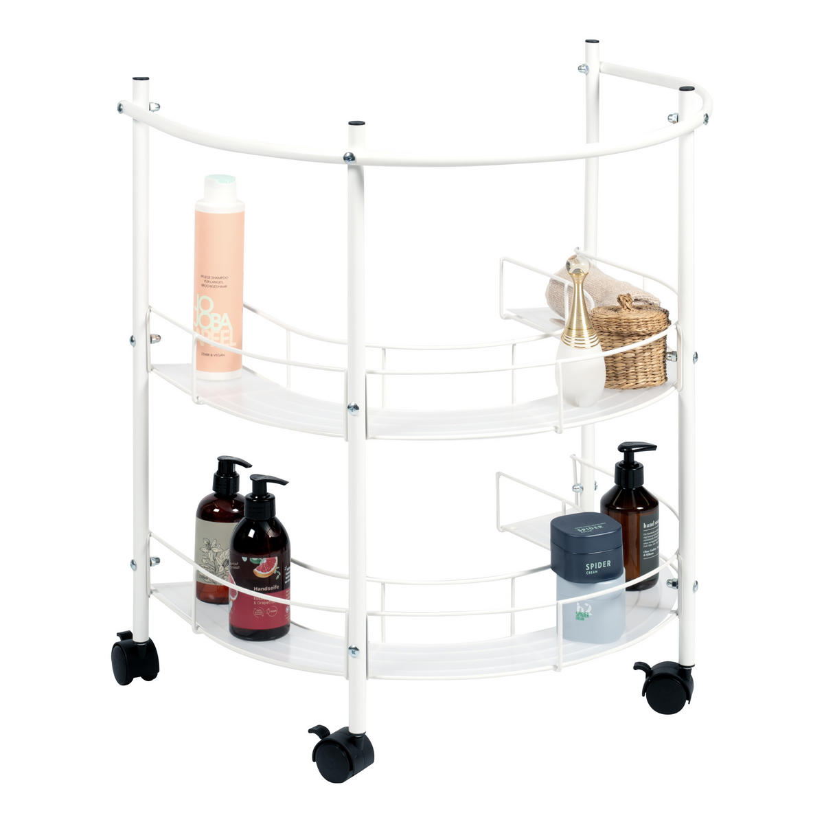 WASCHBECKENUNTERSCHRANK, weiß, Metall - Weiß, Metall (57.5/64/44.5cm) - eluno