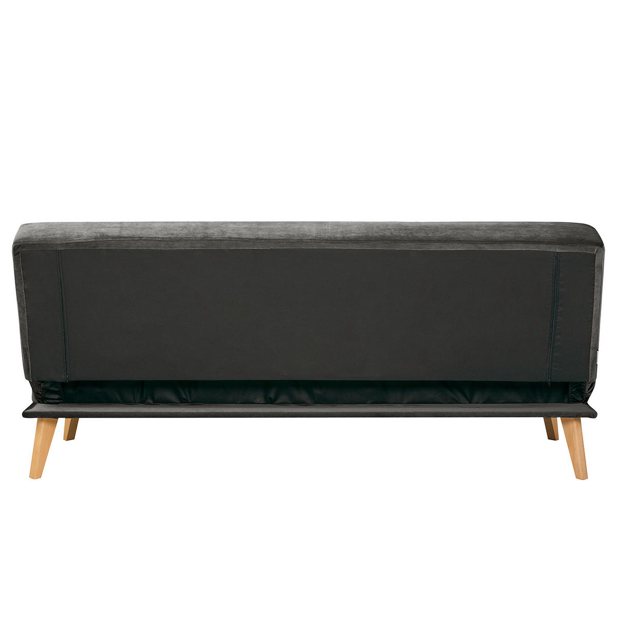 SCHLAFSOFA - Hellbraun/Dunkelgrau, Holz/Birkenholz (180/81/86cm) - home24