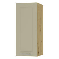 KÜCHENHÄNGESCHRANK Kvantum W2/30 Vanille Matt / Eiche Artisan Matt 30 / 32,5 / 72cm - Creme/Eiche Artisan, Holz/Holzwerkstoff (30/72/32.5cm) - Feldmann-Wohnen