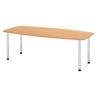 KONFERENZTISCH klein KT22 103/220/74,5 cm in Buchefarben/Chromfüße - Chromfarben/Buchefarben, Holzwerkstoff (103/220/74.5cm) - bümö