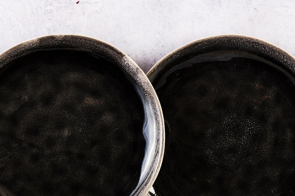 TELLER Moon Ø21cm - 6er-Set -Tintenfarben - Schwarz, Keramik (21cm) - Björn