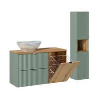 BADMÖBEL 100.4cm Jade 2er-Set Grün - Grün, Holzwerkstoff (100.4/59.5/40cm) - Petits-meubles