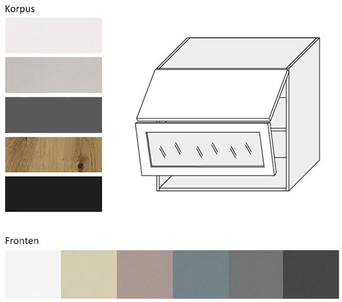 Thumbnail - Feldmann-Wohnen Küchenhängeschrank, Grau, Weiß, Holz, 3 Fächer, Rechteckig, 80x72x32.5 cm, Küchen, Küchenmöbel, Küchensc...