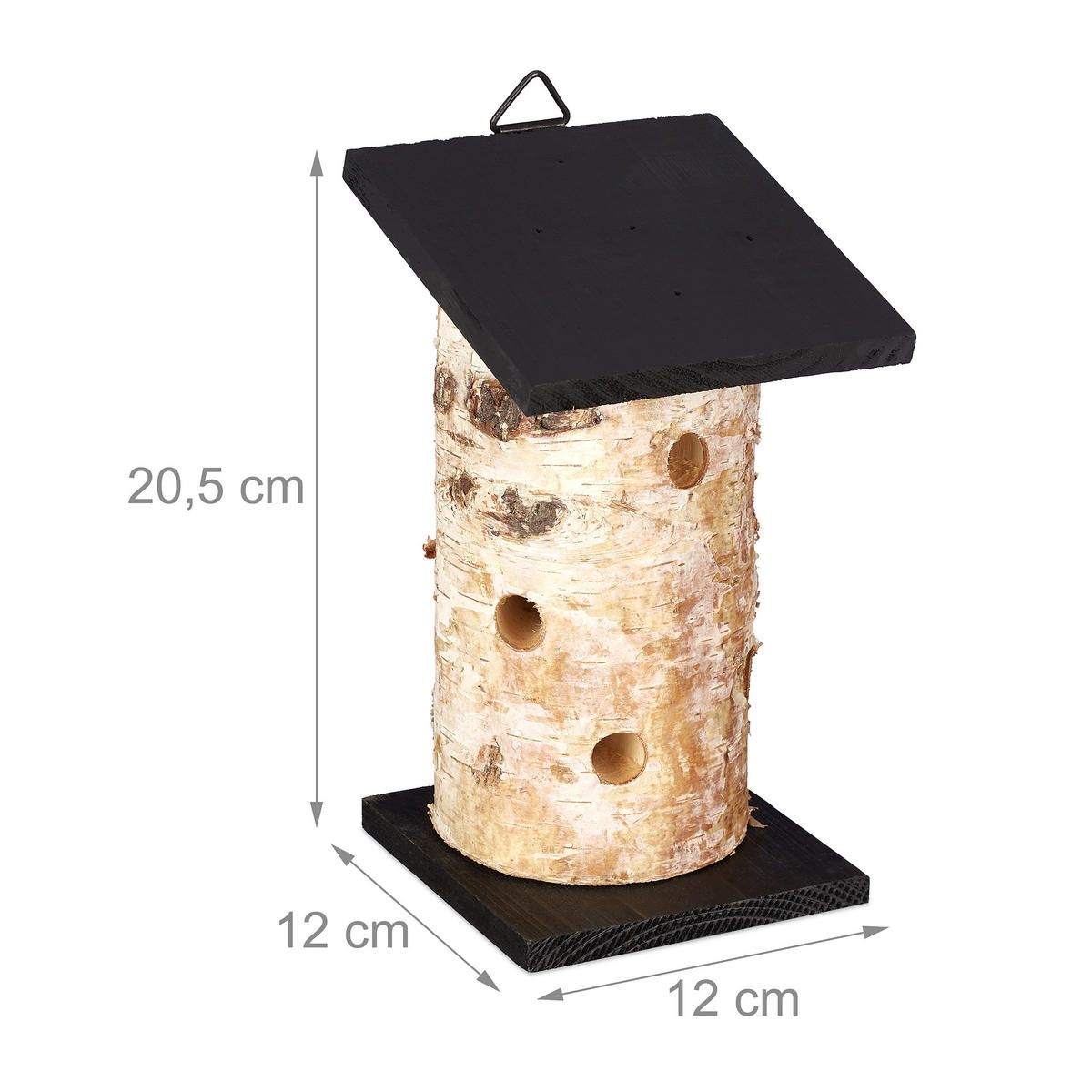 MARIENKÄFERHAUS - Hellbraun, Holz (12/20.5/12cm) - Relaxdays