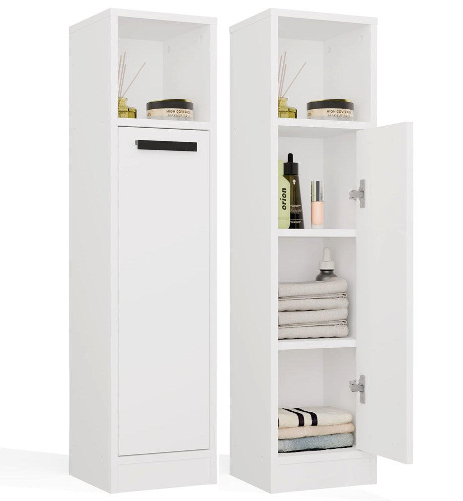 BADEZIMMERSCHRANK Iva - Weiß, Holzwerkstoff (25.5/102/24cm) - kommodly