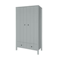 KINDERKLEIDERSCHRANK Allpin_2, 2-türig – ideal für das Kinderzimmer - Grau, Holzwerkstoff (102/190/55cm) - RAUMHIRSCH FURNITURE
