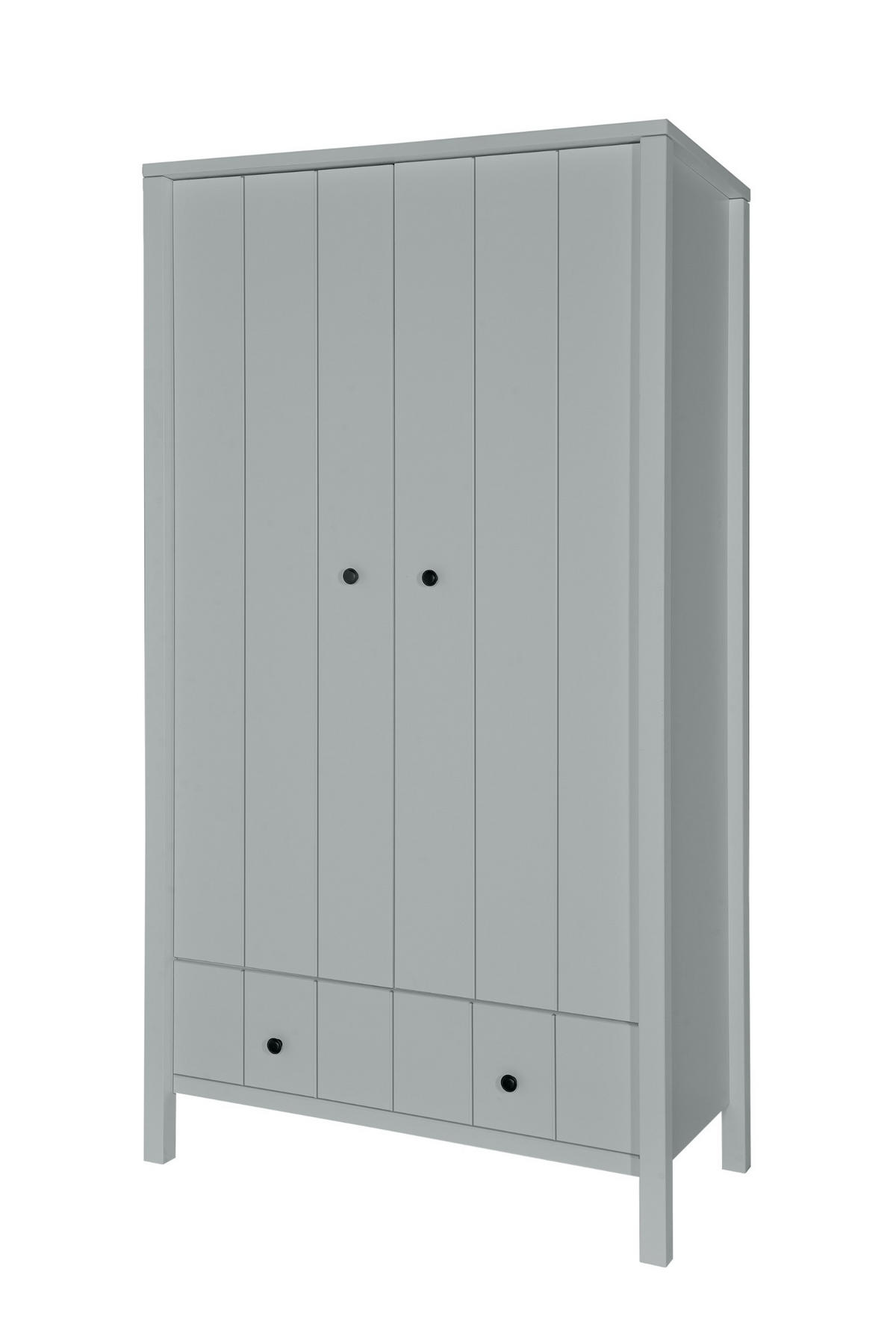 KINDERKLEIDERSCHRANK Allpin_2, 2-türig – ideal für das Kinderzimmer - Grau, Holzwerkstoff (102/190/55cm) - RAUMHIRSCH FURNITURE