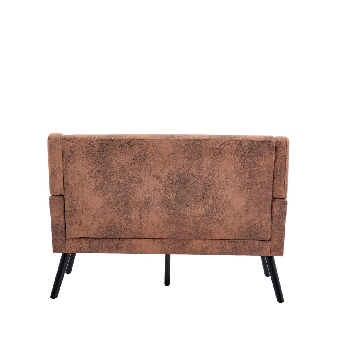 2-SITZER-SOFA Massivholz,dicke Schaumfüllung,PU-Leder,Braun - Braun, Textil (119/88/75cm) - LVHOM
