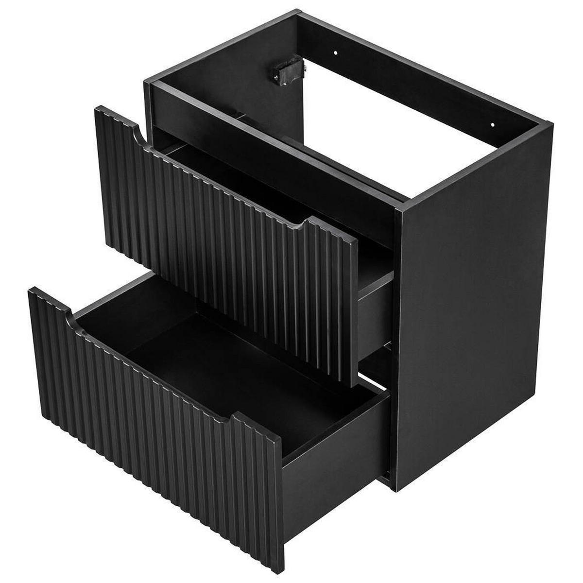 WASCHTISCHUNTERSCHRANK Skelbolu - Schwarz, Holzwerkstoff/Metall (61/60/40cm) - [en.casa]