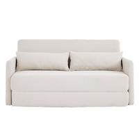 SCHLAFSOFA 2-Sitzer Sofa mit Schlaffunktion,klappbar,Beige - Beige, Textil (165/82/92cm) - LVHOM
